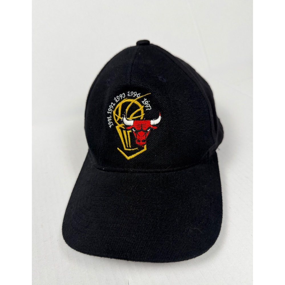 Chicago Bulls Hat 1991-1997 Champions OSFM Black Snapback Insure One NBA Kick 10